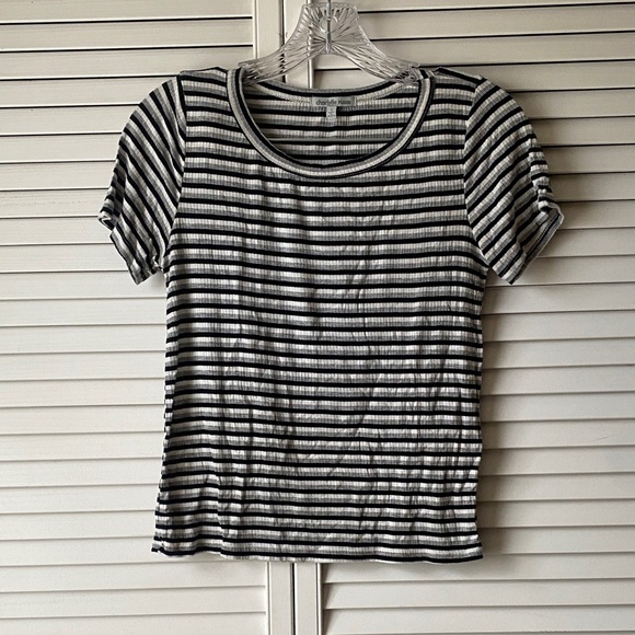 Charlotte Russe Striped Tee - Picture 1 of 3